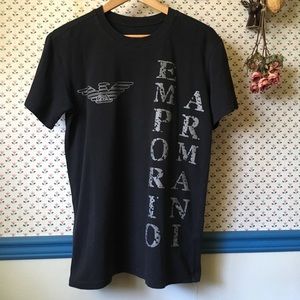 Armani Black Short Sleeve Shirt